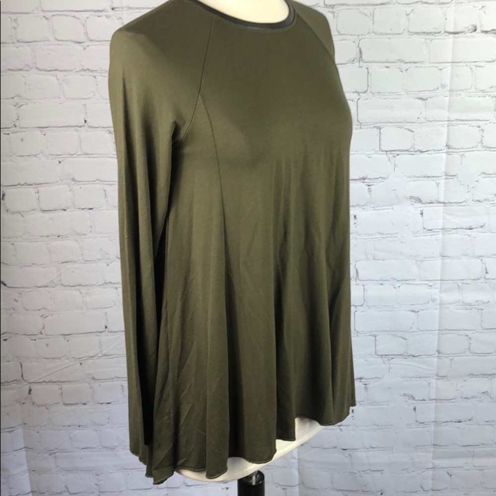 New Zara Soft Stretch Long Sleeve Top Camo Green - Picture 5 of 9